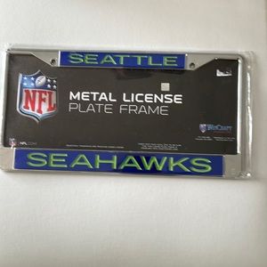 Seahawks metal license plate frame
